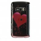 Hard Plastic Design Cover Case for LG enV3 VX9200 (Verizon) - Carbon Fiber Heart