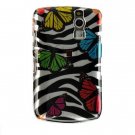 Hard Plastic Design Case for RIM BlackBerry 8330 Curve - Rainbow Butterfly