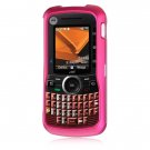 Hard Plastic Rubber Feel Cover Case for Motorola Clutch i465 - Hot Pink