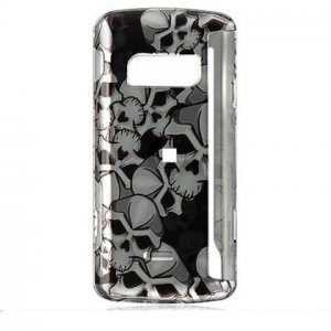 Hard Plastic Design Cover Case for LG enV Touch VX11000 (Verizon) - Black Skull