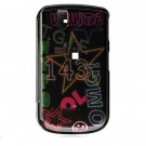 Hard Plastic Design Cover Case for BlackBerry Tour 9600/9630 - Black Text Style #1