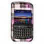 Hard Plastic Design Cover Case for BlackBerry Tour 9600/9630 - Hot Pink Check