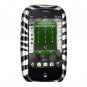 Hard Plastic Design Shield Cover Case for Palm Pre - Black / Silver Zebra