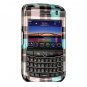 Hard Plastic Design Cover Case for BlackBerry Tour 9600/9630 - Blue Check