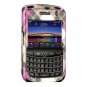 Hard Plastic Design Cover Case for BlackBerry Tour 9600/9630 - Hot Pink Diagonal Check
