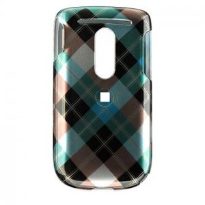 Hard Plastic Design Cover Case for HTC Dash 3G - Blue Diagonal Check