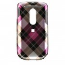 Hard Plastic Design Cover Case for HTC Dash 3G - Hot Pink Diagonal Check