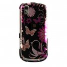 Hard Plastic Design Cover Case for Samsung Instinct S30 - Pink Butterfly