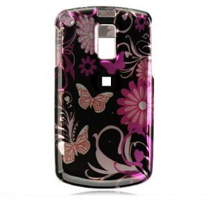 Hard Plastic Design Cover Case for Samsung Jack i637 (AT&T) - Pink Butterfly