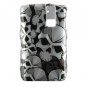 Hard Plastic Design Case for RIM BlackBerry 8330 Curve - Black Skulls