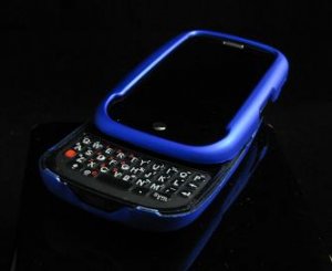 Hard Plastic Rubber Feel Cover Case for Palm Pre - Blue