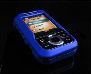 Hard Plastic Rubber Feel Cover Case for Motorola Rival A455 (Verizon) - Blue