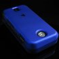 Hard Plastic Rubber Feel Cover Case for Motorola Rival A455 (Verizon) - Blue