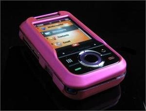 Hard Plastic Rubber Feel Cover Case for Motorola Rival A455 (Verizon) - Hot Pink
