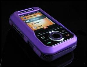 Hard Plastic Rubber Feel Cover Case for Motorola Rival A455 (Verizon) - Purple