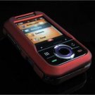 Hard Plastic Rubber Feel Cover Case for Motorola Rival A455 (Verizon) - Red
