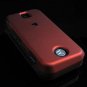 Hard Plastic Rubber Feel Cover Case for Motorola Rival A455 (Verizon) - Red