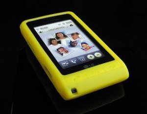 PREMIUM Soft Rubber Silicone Case for LG Dare - Yellow