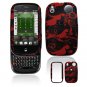 Hard Plastic Design Shield Cover Case for Palm Pre - Red / Black Floral