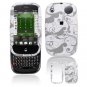Hard Plastic Design Shield Cover Case for Palm Pre - Gray / White Floral