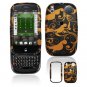 Hard Plastic Design Shield Cover Case for Palm Pre - Gold / Black Floral