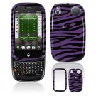 Hard Plastic Design Shield Cover Case for Palm Pre - Purple / Black Zebra
