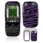 Hard Plastic Design Shield Cover Case for Palm Pre - Purple / Black Zebra