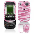 Hard Plastic Design Shield Cover Case for Palm Pre - Pink / White Zebra