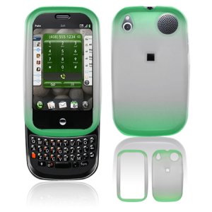 Hard Plastic Two Tone Frost Cover Case for Palm Pre - Neon Green