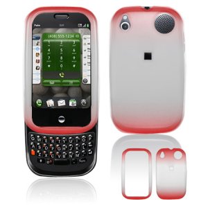 Hard Plastic Two Tone Frost Cover Case for Palm Pre - Red
