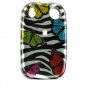 Hard Plastic Design Shield Cover Case for Palm Pre - Rainbow Butterfly Zebra