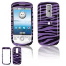 Hard Plastic Design Cover Case for HTC G2 Mytouch - Purple / Black Zebra