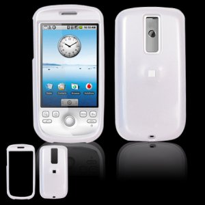Hard Plastic Smooth Glossy Cover Case for HTC G2 Mytouch - White