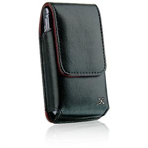 Vertical Leather Red Line Carrying Pouch (no belt clip) for LG enV3 VX9200