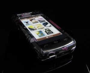Hard Plastic Design Cover Case for LG enV Touch VX11000 (Verizon) - Pink Butterfly