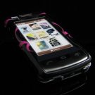 Hard Plastic Design Cover Case for LG enV Touch VX11000 (Verizon) - Pink Butterfly