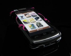 Hard Plastic Design Cover Case for LG enV Touch VX11000 (Verizon) - Pink Butterfly