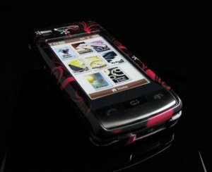 Hard Plastic Design Cover Case for LG enV Touch VX11000 (Verizon) - Pink Snow Flake