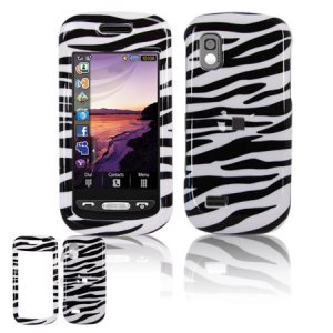 Hard Plastic Design Cover Case for Samsung Solstice (AT&T) - Black / White Zebra