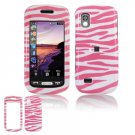 Hard Plastic Design Cover Case for Samsung Solstice (AT&T) - Pink / White Zebra