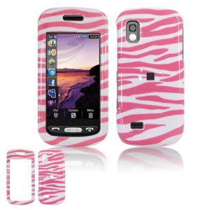 Hard Plastic Design Cover Case for Samsung Solstice (AT&T) - Pink / White Zebra