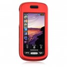 Hard Plastic Rubber Feel Case for Samsung Solstice (AT&T) - Red