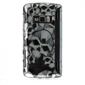 Hard Plastic Design Cover Case for LG enV3 VX9200 (Verizon) - Black Skulls