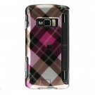 Hard Plastic Design Cover Case for LG enV3 VX9200 (Verizon) - Diagonal Hot Pink Check
