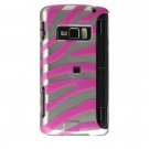 Hard Plastic Design Cover Case for LG enV3 VX9200 (Verizon) - Hot Pink / Silver Zebra