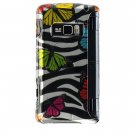 Hard Plastic Design Cover Case for LG enV3 VX9200 (Verizon) - Rainbow Butterfly Zebra