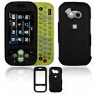 Hard Plastic Rubber Feel Cover Case for LG Neon GT365 (AT&T) - Black