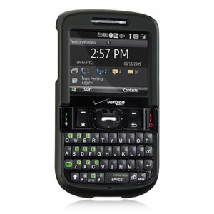 Hard Plastic Rubber Feel Case for HTC Ozone XV6175 - Black