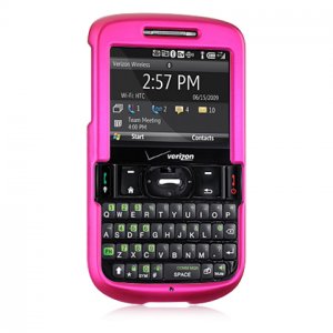 Hard Plastic Rubber Feel Case for HTC Ozone XV6175 - Hot Pink