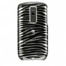 Hard Plastic Design Cover Case for HTC G2 Mytouch - Black / Silver Zebra